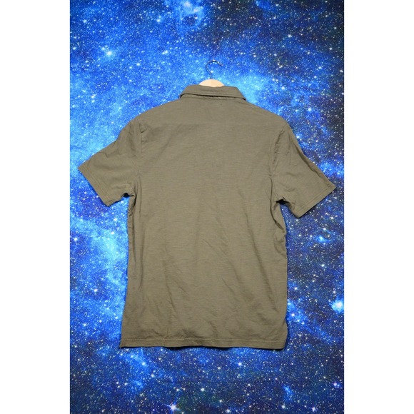 Faherty Polo Shirt Mens Medium Sunwashed Organic Cotton Pocket Casual Golf‎ Top - Picture 3 of 8